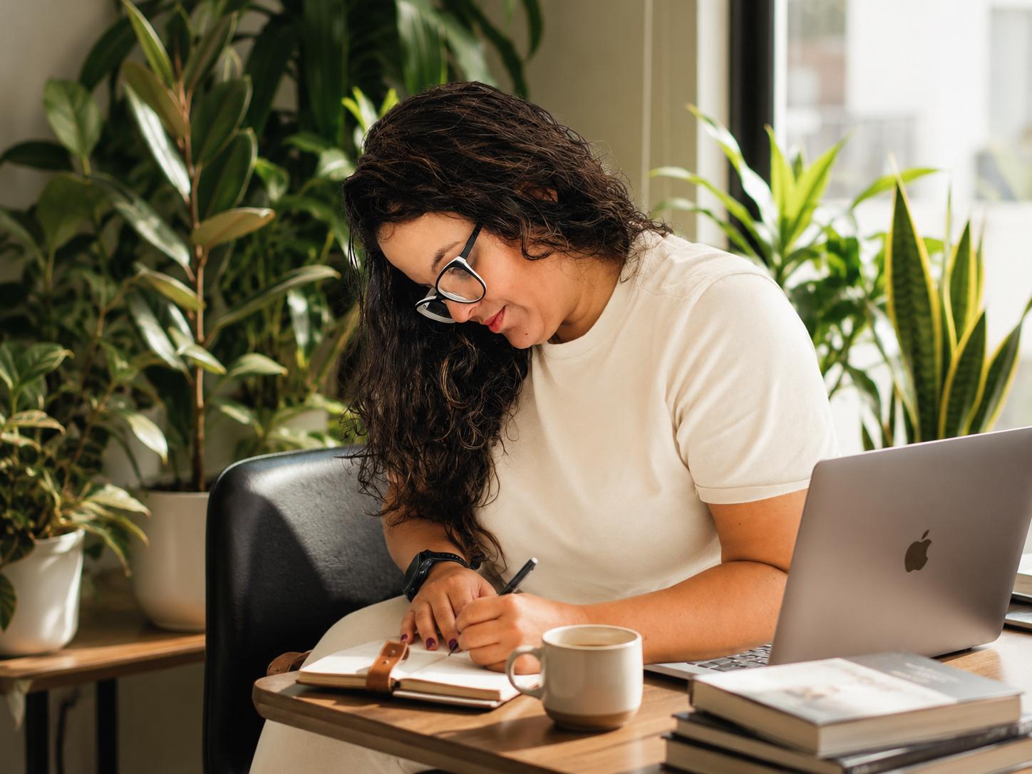 Writing in the workbook